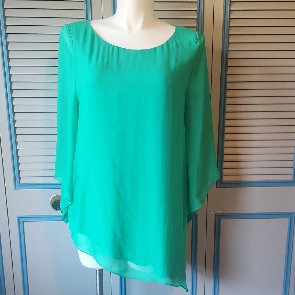 Chico’s Vibrant Green Blouse - Picture 1 of 14